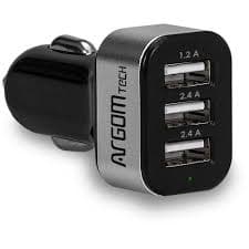 Cargador para Auto Argom USB Black ARG-AC-0113BK
