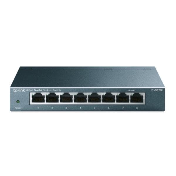 Switch Tp Link TL-SG108 8 Puertos Gigabit 10/100/1000 Mbps No Administrable