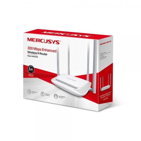 Router Mercusys MW325R 2.4 GHZ 300 Mbps WIFI 4 Puertos Wan/Lan
