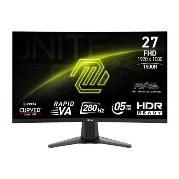 Monitor MSI Curvo 27 Pulg Mag 276CXF 1920 X 1080 VA 280HZ Adaptive-sync HDMI y Displayport 9S6-3CE01M-017