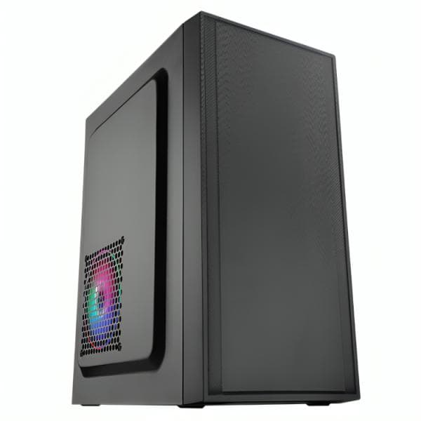 Case CM03Q1RA001C Mini Tower sin Ventilación Incluida con Panel Lateral y con Fuente de Poder 600W