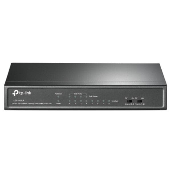 Switch Tp Link Tl-sf1008lp(un) 8 Puertos RJ45/4 Puertos POE 10/100 Mbps No Administrable