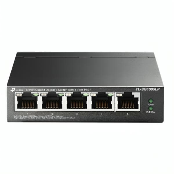 Switch Tp Link Tl-sg1005lp(un) 5 Puertos RJ45 GIGABIT/4 Puertos POE 10/100/1000 Mbps No Administrable