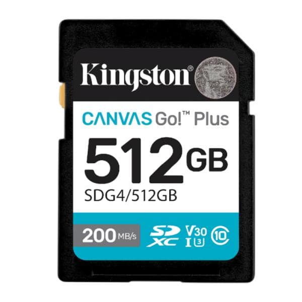 Memoria Micro Sdxc 512GB Kingston Clase 10 200 MB/S/160 Mb/S SDCG4/512GB para Juegos para Móviles, Drones, Cámaras Deportivas