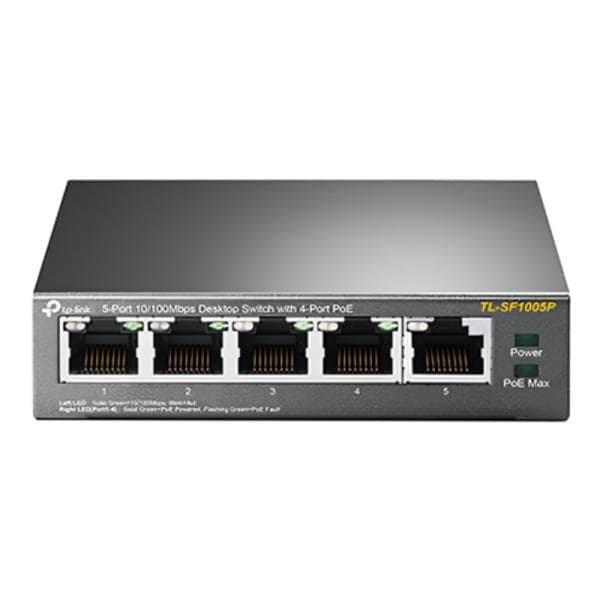 Switch Tp Link Tl-sf1005p(un) 5 Puertos RJ45/4 Puertos POE 10/100 Mbps No Gestionable