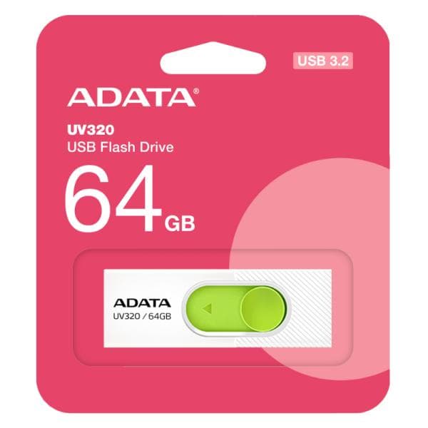 Memoria USB 64GB Adata UV320 USB 3.1 100 Mb/S AUV320-64G-RWHGN