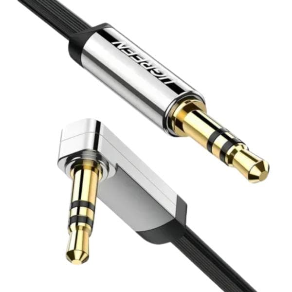 Cable Ugreen AV119 3.5MM Macho Recto a Macho Ángulo Plano 3M 10728