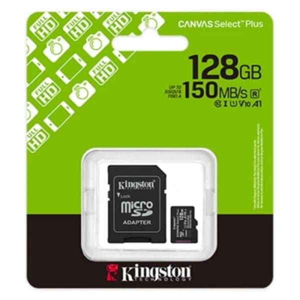Memoria Micro Sdxc 128GB Kingston SDCS3/128GB Clase 10 150MB/S para Dispositivos y Camaras Android