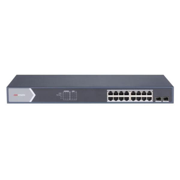 Switch Hikvision Ds-3e1518p-si(o-std) (e) 16 Puertos POE Gigabit + 2 Puertos Sfp Gigabit 10/100/1000 Mbps Administrable L2 301802030