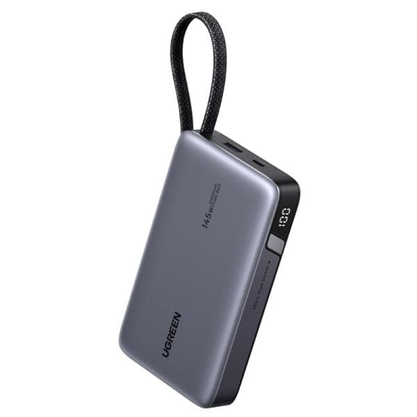 Power Bank Ugreen PB551 20000MAH Usb-c/Usb-a Cable Integrado Carga Rápida 145W 55992B