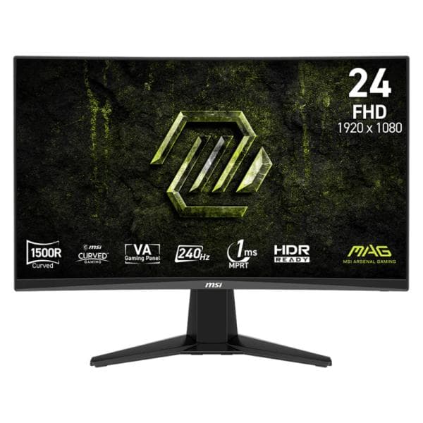 Monitor MSI Mag 245C X24 24 Pulg Curva 1500R 1920X1080 FHD 240HZ AMD Freesync Premium Displayport/Hdmi 9S6-3BD01M-001