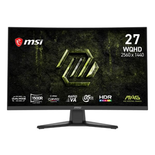 Monitor Gaming MSI Mag 275CQDF X24 27 Pulg Curva Wqhd 240HZ VA Freesync Premium 9S6-3CE91H-027
