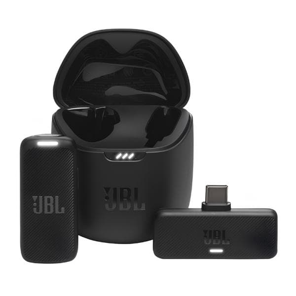 Micrófono Jbl Quantum Stream Inalámbrico 2.4 GHZ y Estuche de Carga Jblstrmwlusbcblkam