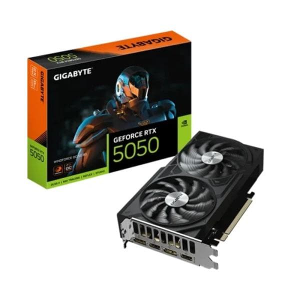 Tarjeta de Video Gigabyte Geforce RTX 5050 Windforce OC V2 8G GDDR6 GV-N5050WF2OCV2-8GD