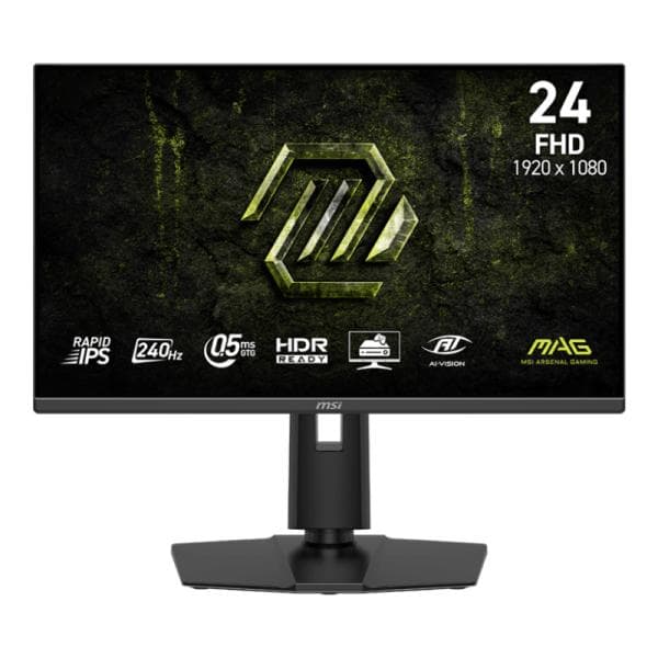Monitor Gaming MSI Mag 245PF X24 24 Pulg Plana Full HD 240HZ Rapid IPS AMD Freesync Premium Hdmi/Displayport/Audífonos Hdr Ready/Modo