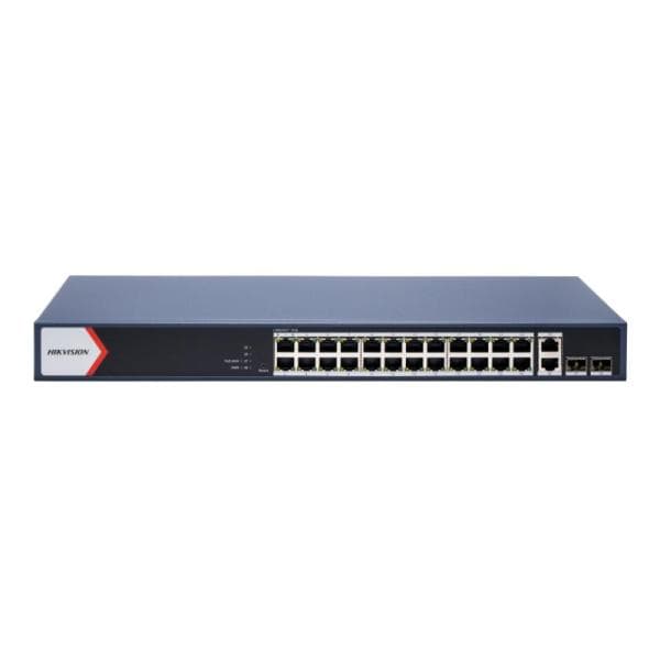 Switch Hikvision Ds-3e1528p-ei/M(o-std) 24 Puertos Gigabit POE/2 Puertos Gigabit RJ45/2 Puertos Fibra Gigabit 10/100/1000 Mbps Administrable 301803789