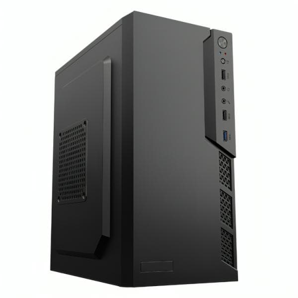Case CM23KTRA001C Mini Tower sin Ventilación Incluida con Panel Lateral y con Fuente de Poder 600W