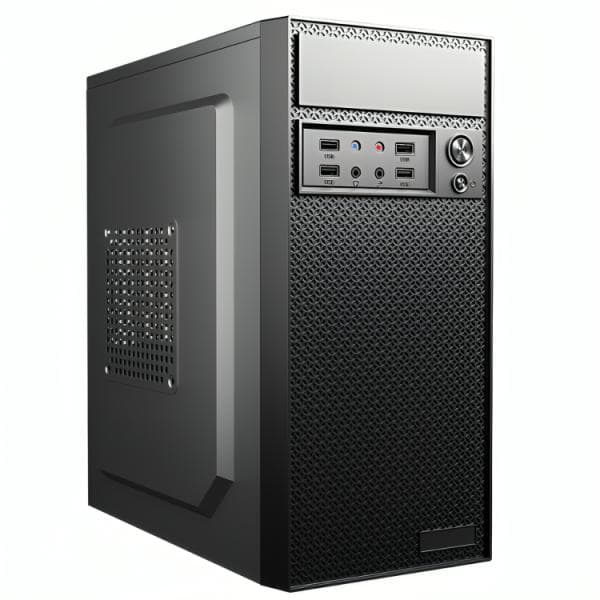 Case CM24KTRA001C Mini Tower sin Ventilación Incluida con Panel Lateral y con Fuente de Poder 600W