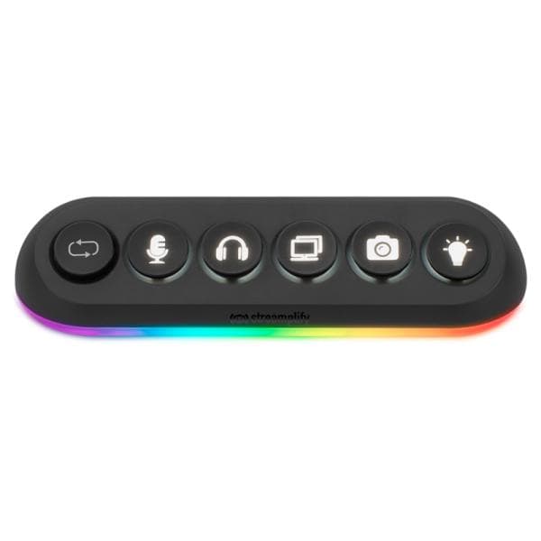 Teclado Streaming + Hub Streamplify Hub Deck 5 5-RGB-US-F-BK 6 Teclas Programables Usb-a RGB SPUH-HD51257.11